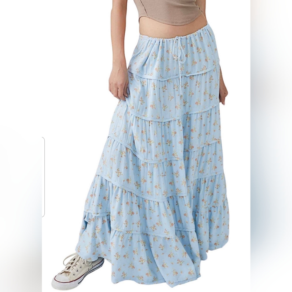 NWT Free People Nova Tiered Maxi Skirt
